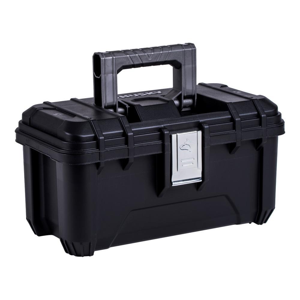 Image of Husky 16 in. Plastic Tool Box with Metal Latches
