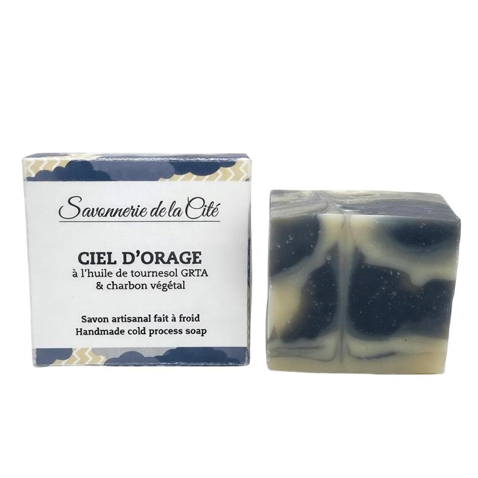 Image of Savonnerie de la Cité Savon artisanal Ciel d'orage 55g